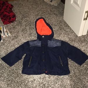 NWOT Carters Brand Classic & Unique Winter Coat Blue & Orange Size 12 Months